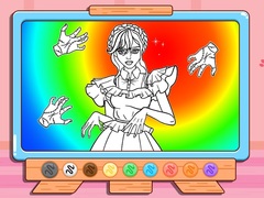 Hra Coloring Book: Wednesday Addams Dancing