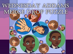 Hra Wednesday Addams Merge Drop Puzzle