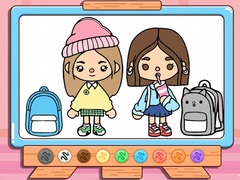 Hra Coloring Book: Toca Boca Back To School