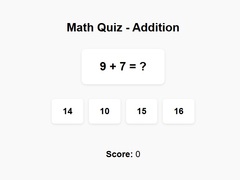 Hra Math Quiz Addition