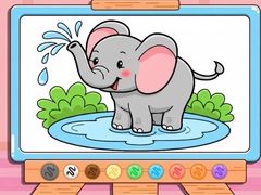 Hra Coloring Book: Cute Baby Elephant