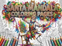 Hra Santa Mandala Coloring Pages