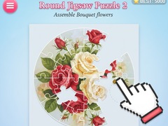 Hra Round jigsaw Puzzle 2 - Assemble Bouquet flowers