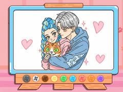 Hra Coloring Book: Kpop Valentine's Day