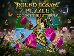 Hra Round Jigsaw Puzzle - Collect the Butterfly