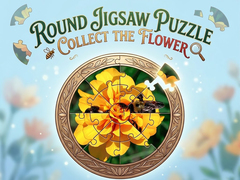Hra Round jigsaw Puzzle - Collect the Flower