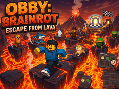 Hra Obby: Brainrot escape from Lava
