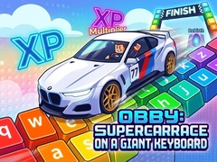 Hra Obby: Supercar Race on a Giant Keyboard