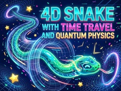Hra 4D Snake with Time travel and Quantum Physics