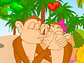 Hra Cute monkey kissing