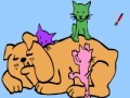 Hra Dog and cat coloring game
